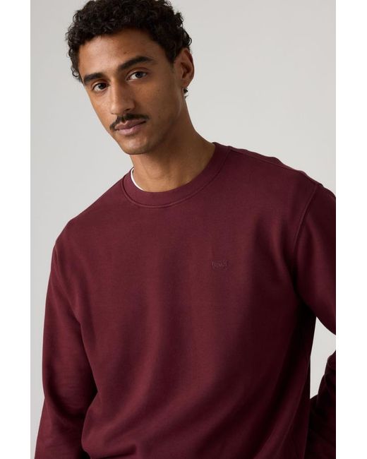 Levi's Red Original Housemark Crewneck Sweatshirt for men
