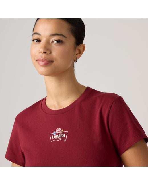 Levi's The Perfect Tee in het Red