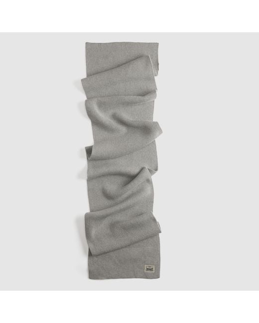 Levi's Gray Backpatch Scarf for men