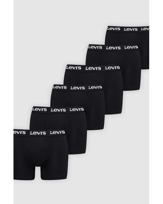 Levi's Blue Repeat Logo Boxer Briefs 6 Pack for men