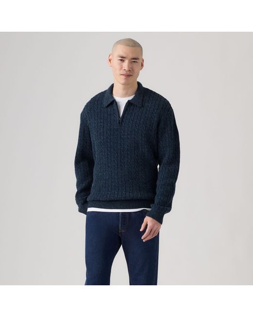 Mason Collared Quarter Zip Levi's de hombre de color Blue