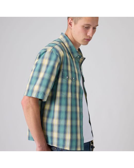 Levi's Green Short Sleeve Boxy Western Lightweight Shirt for men