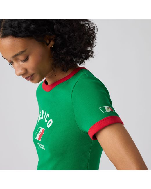 Mexico Ringer Tee Levi's de color Green