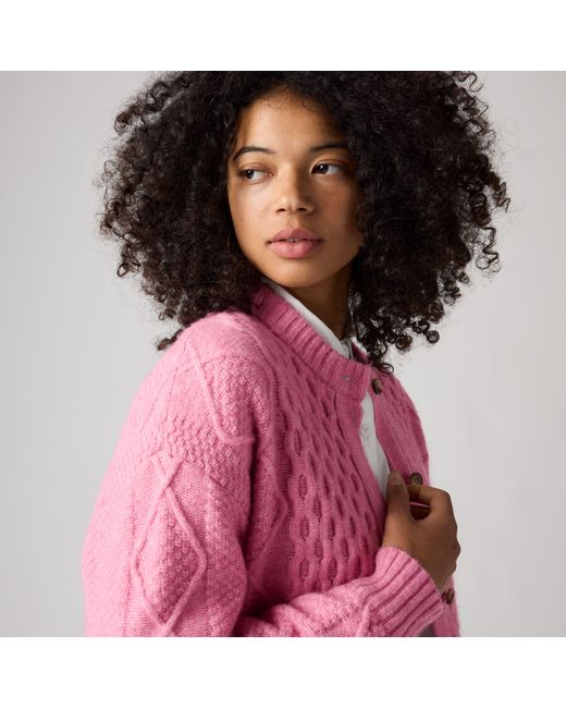 Levi's Pink Charlotte Crewneck Cardigan