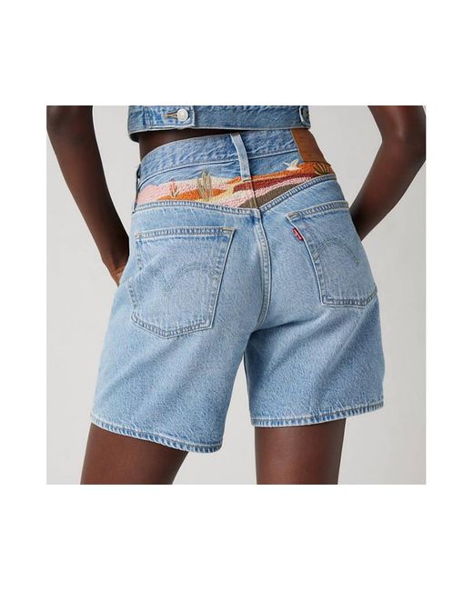 Levi's Blue 501 Mid Thigh Shorts