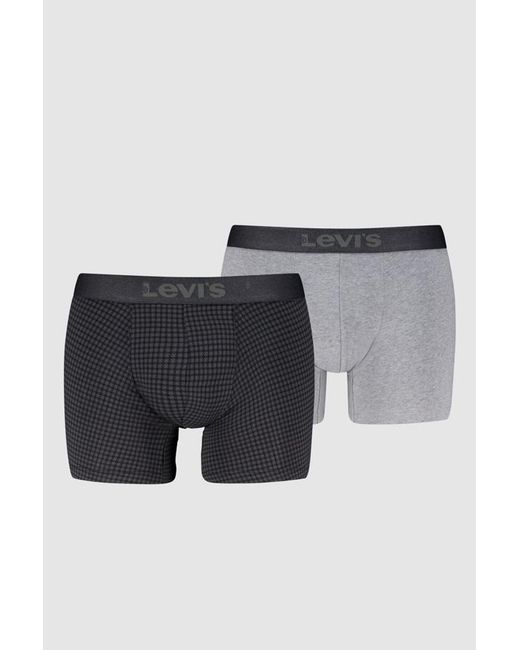 Levi's Black Denim Ging Boxer Brief 2 Pack for men