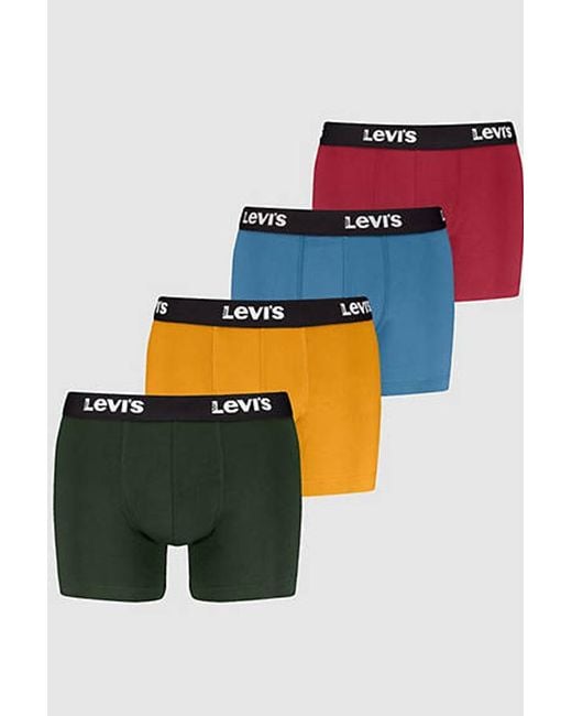 Levi's Multicolor Solid Boxer Briefs 4 Pack for men