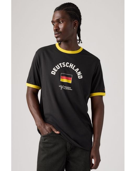 Levi's Black Germany Ringer Tee for men