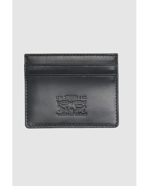 Levi's Kartenetui Aus Leder in Black für Herren