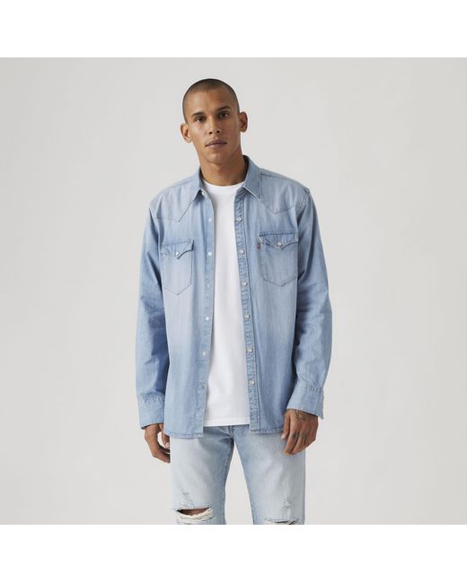 Levi's Black Barstow Western Standard Fit Shirt for men