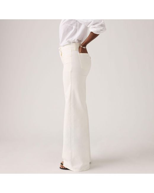 Levi's Natural 728 High Rise Wide Leg Jeans