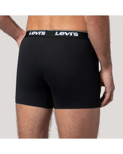 Repeat Logo Boxer Brief 3 Pack Levi's de hombre de color Black