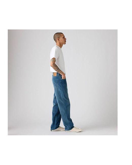 Levi's 568 Loose Straight Corduroy Broek in het Blue voor heren