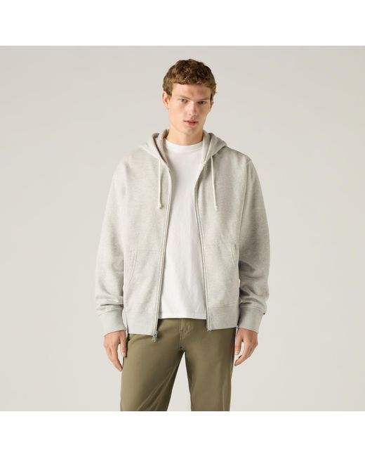 Levi's Gray Authentic Full Zip Sweatshirt for men