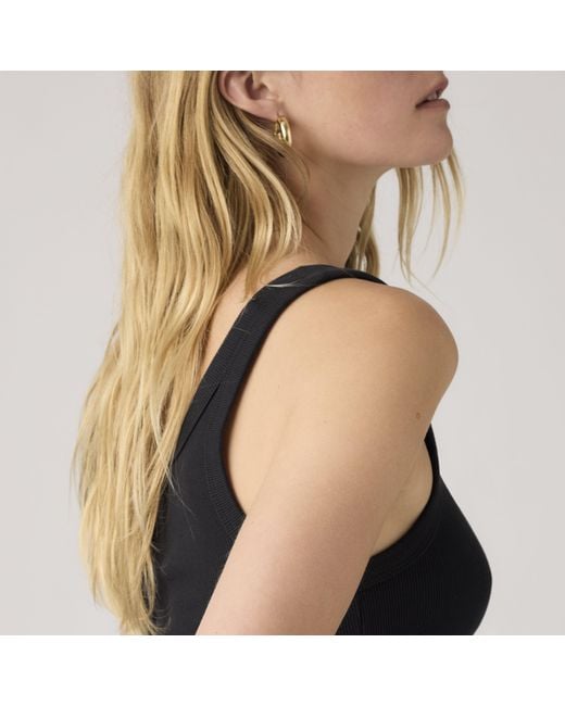 Levi's Black Essential Ribbed Tank Top