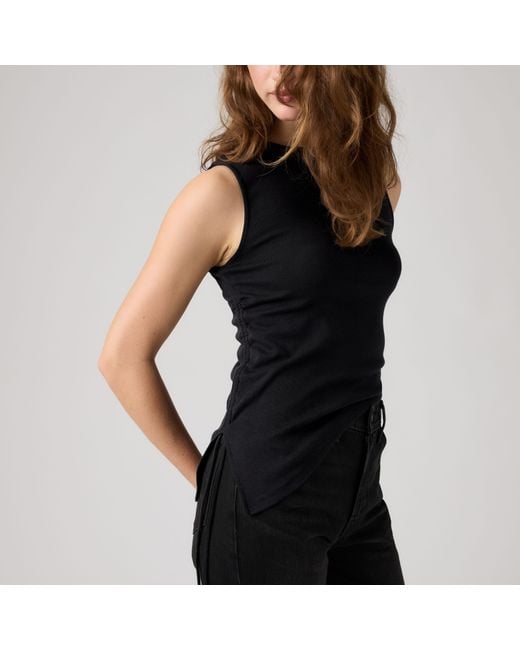 Levi's Black Alila Asymmetrical Sleeveless Top