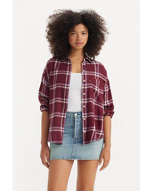 Levi's Red Henri Flannel Shirt