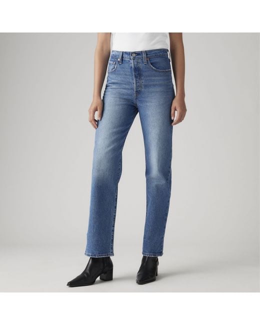 Levi's Blue Ribcage Straight Ankle Jeans