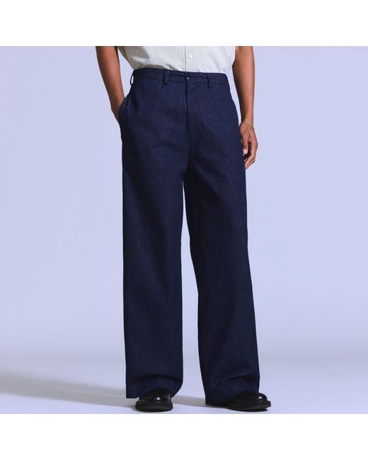 Levi's Blue Wide Leg Flyer Jeans for men