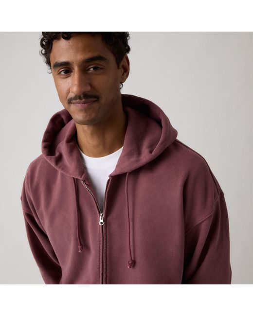 Levi's Purple Hayes Boxy Full Zip Sweatshirt for men