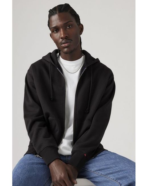 Levi's Black Authentic Full Zip Sweatshirt for men