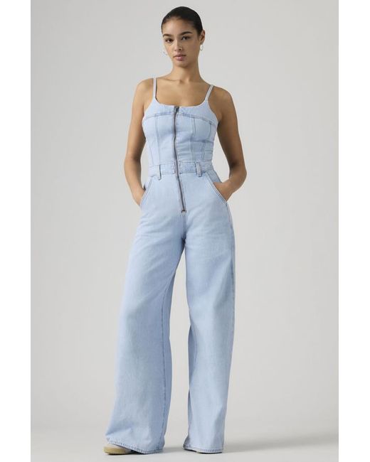 Levi's Blue Bustier Lightweight Jumpsuit