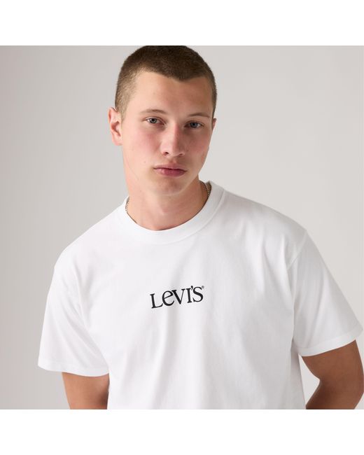 Levi's White Graphic Vintage Fit Tee for men
