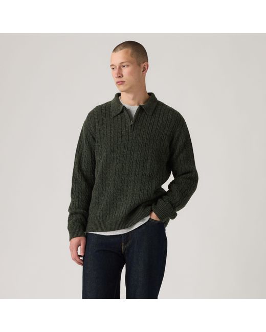 Mason Collared Quarter Zip Levi's de hombre de color Black