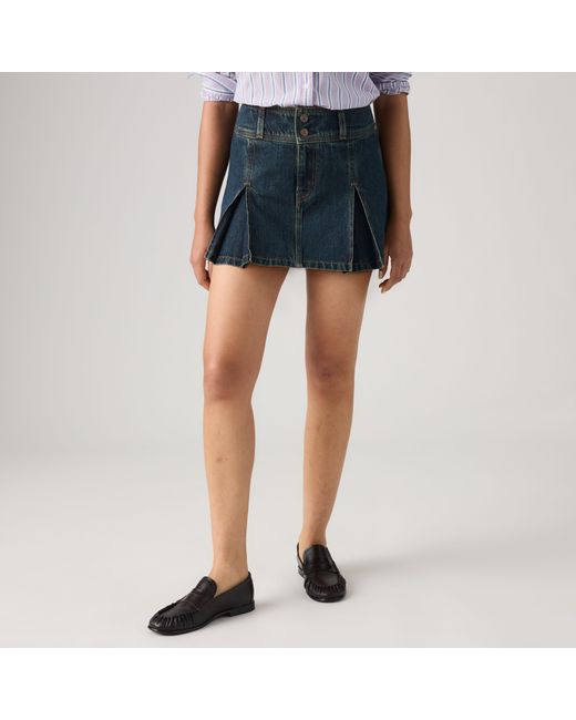 Levi's Multicolor Inverted Pleat Mini Skirt