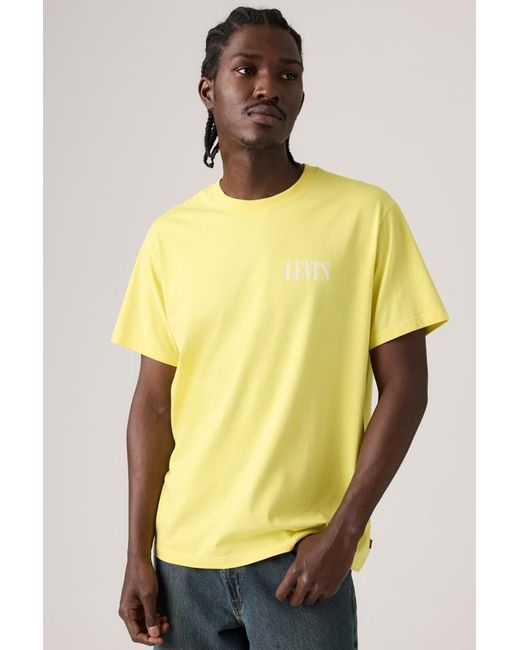 Levi's Yellow Relaxed Fit Graphic Tee for men