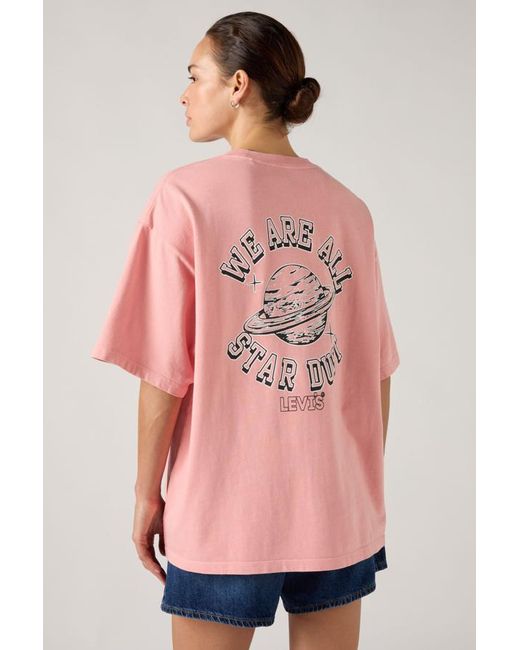 Levi's Pink Graphic Short Stack Tee