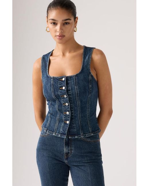 Levi's Sculpted Top in het Blue