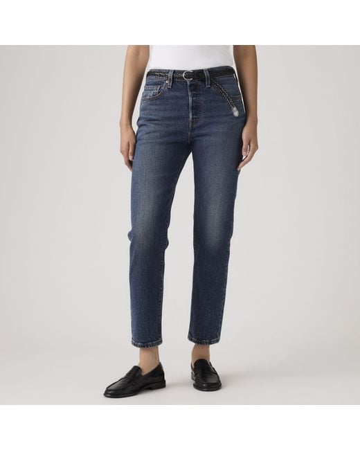 Levi's Blue 501 Original Cropped Jeans