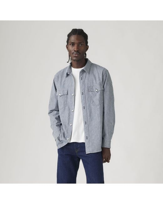 Levi's Black Relaxed Fit Western Shirt for men