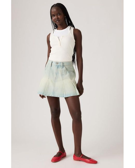 Levi's Natural Pleated Mini Skirt