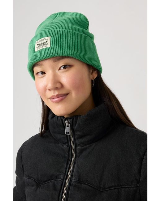 Levi's Backpatch Beanie in het Green