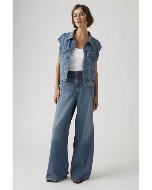 Levi's Blue Xl Straight Linen+ Denim Jeans
