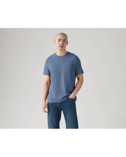 Levi's Classic T Shirt Met Zak in het Blue voor heren