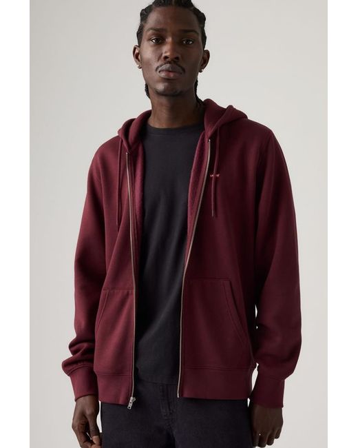 Levi's Zip Up Hoodie in het Red voor heren