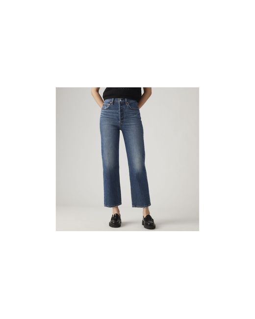 Levi's Blue Ribcage Straight Ankle Jeans