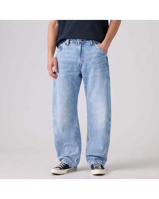 Levi's Blue Baggy Barrel Jeans for men