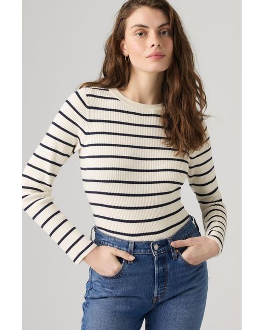 Levi's Gray Crewneck Rib Sweater