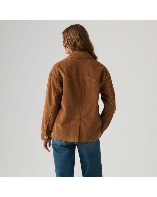 Levi's Corduroy Demi Shacket in het Brown