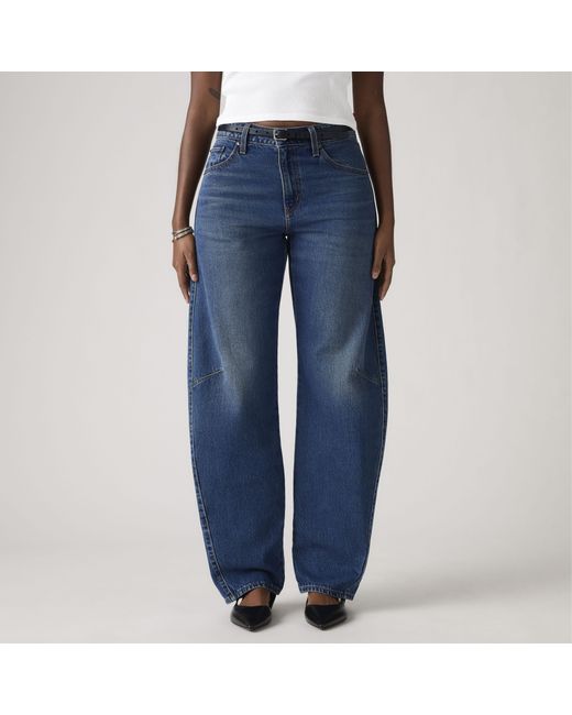 Levi's Blue Baggy Dad Barrel Jeans