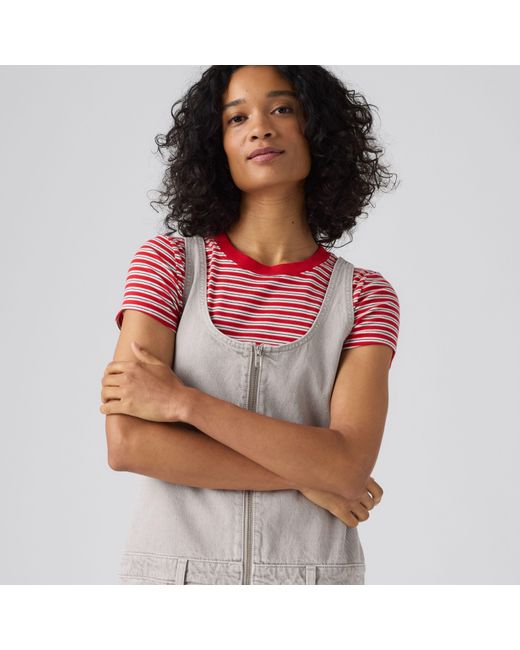 Levi's Mini Zip Dress in het White