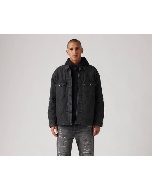 Levi's X Clot Padded Denim Western Shirt in Black for Men | Lyst UK