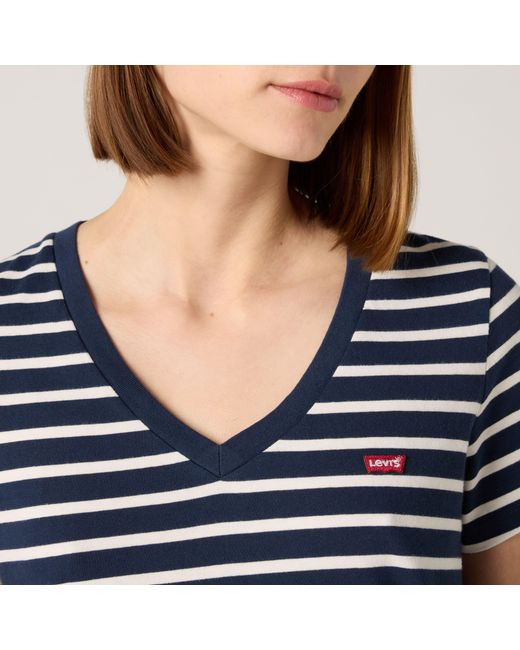 Camiseta De Cuello De Pico Perfect Levi's de color Blue