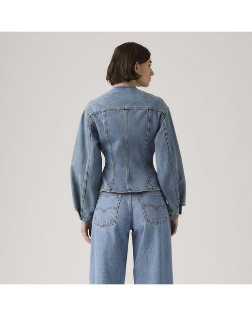 Levi's Sculpted Trucker Jacket in het Blue