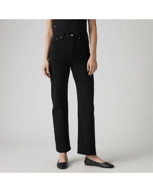 Levi's Black Ribcage Straight Ankle Jeans
