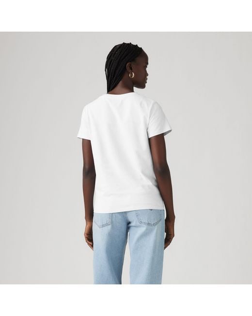Levi's Het Perfect T Shirt V Hals in het Black
